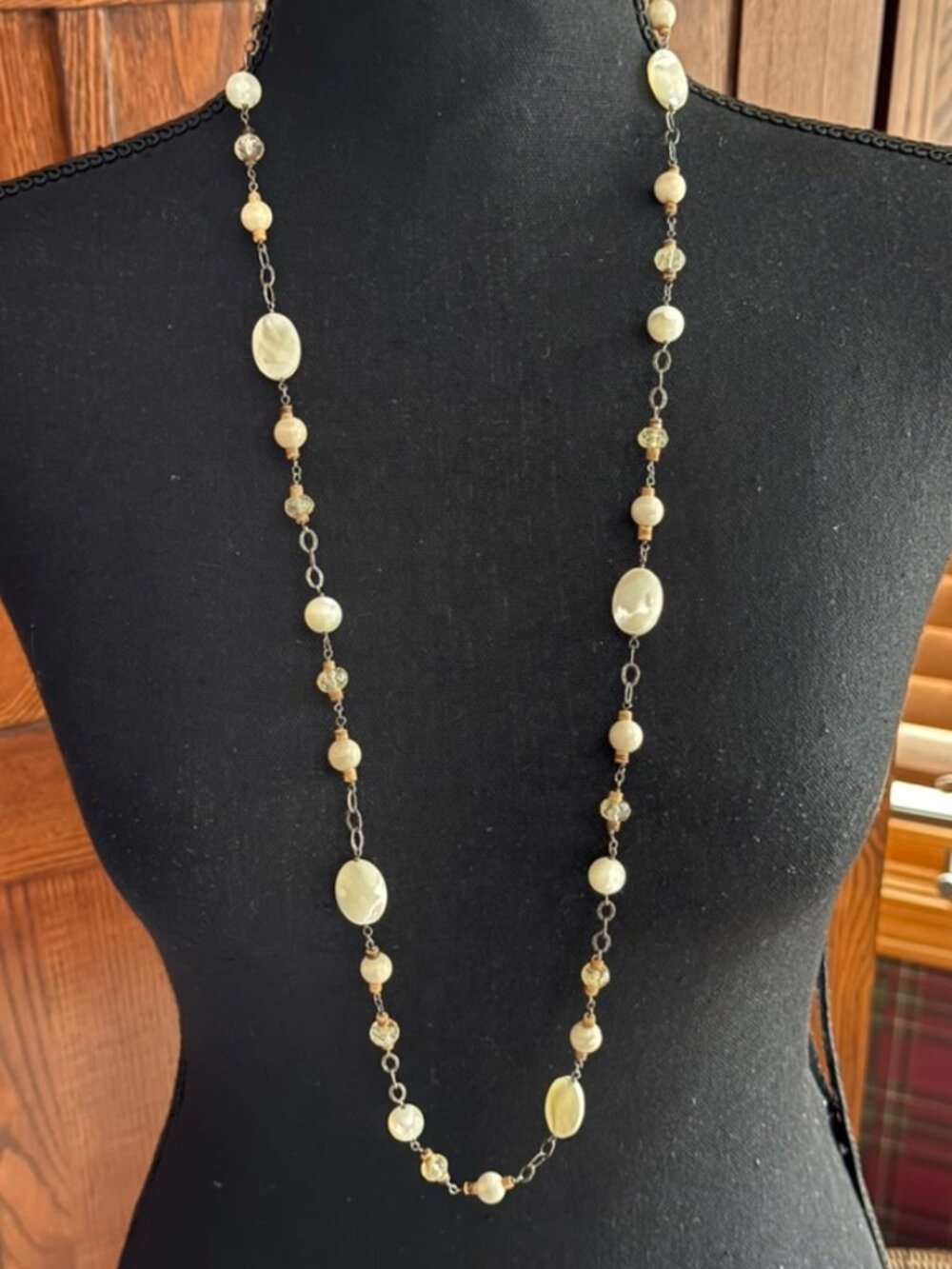 SILPADA Sterling Silver Mother Of Pearl Beaded Necklace